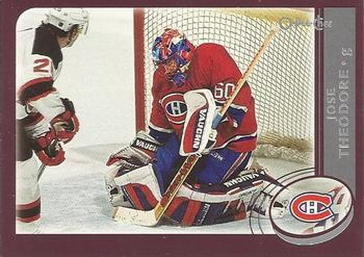 #190 Jose Theodore - Montreal Canadiens - 2002-03 O-Pee-Chee Hockey