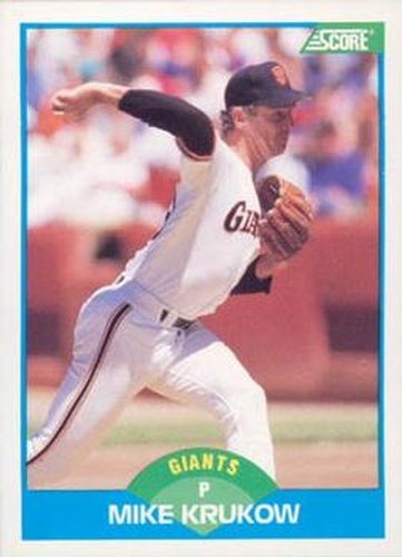 #190 Mike Krukow - San Francisco Giants - 1989 Score Baseball