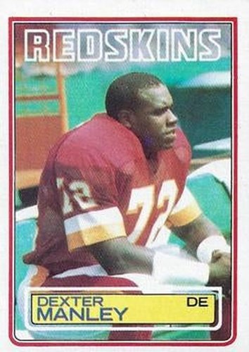 #191 Dexter Manley - Washington Redskins - 1983 Topps Football