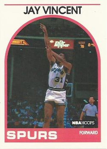 #191 Jay Vincent - San Antonio Spurs - 1989-90 Hoops Basketball