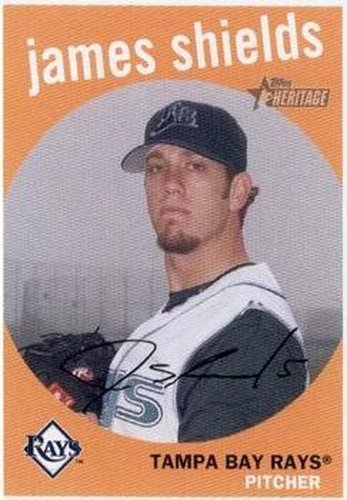#191 James Shields - Tampa Bay Rays - 2008 Topps Heritage Baseball