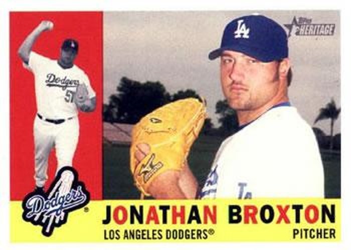 #191 Jonathan Broxton - Los Angeles Dodgers - 2009 Topps Heritage Baseball
