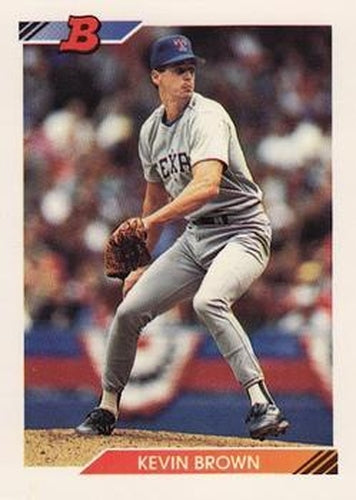 #191 Kevin Brown - Texas Rangers - 1992 Bowman Baseball