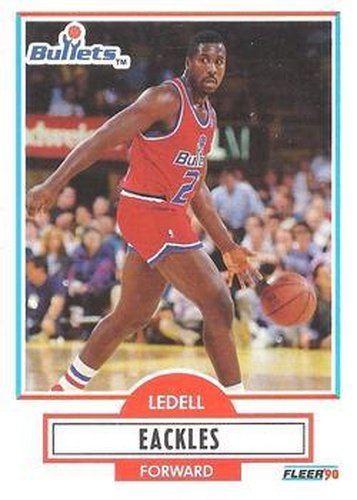 #191 Ledell Eackles - Washington Bullets - 1990-91 Fleer Basketball