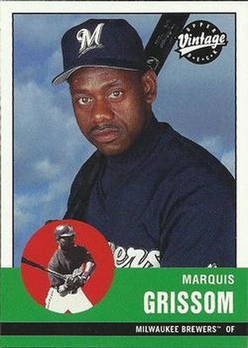 #191 Marquis Grissom - Milwaukee Brewers - 2001 Upper Deck Vintage Baseball
