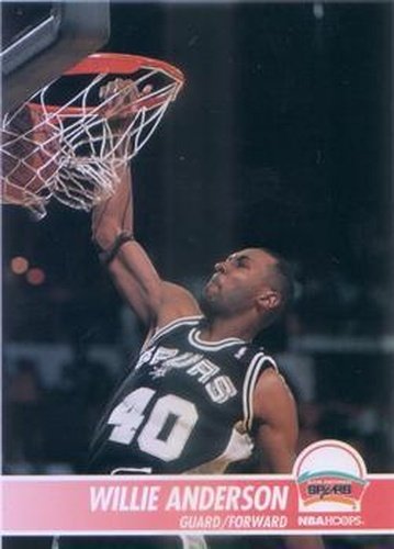 #191 Willie Anderson - San Antonio Spurs - 1994-95 Hoops Basketball