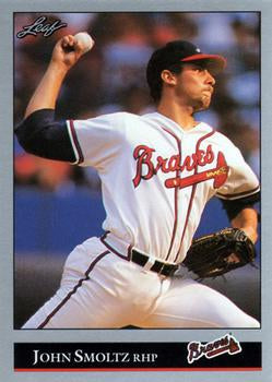 #191 John Smoltz - Atlanta Braves - 1992 Leaf Baseball
