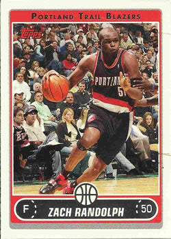 #191 Zach Randolph - Portland Trail Blazers - 2006-07 Topps Basketball
