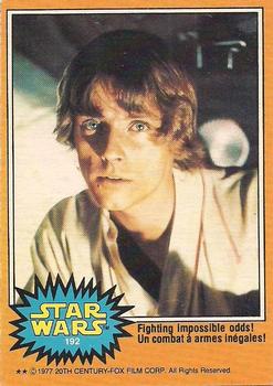 #192 Fighting impossible odds! - 1977 O-Pee-Chee Star Wars