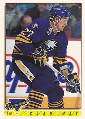 #192 Brad May - Buffalo Sabres - 1993-94 Topps Premier Hockey