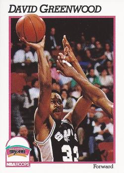 #192 David Greenwood - San Antonio Spurs - 1991-92 Hoops Basketball
