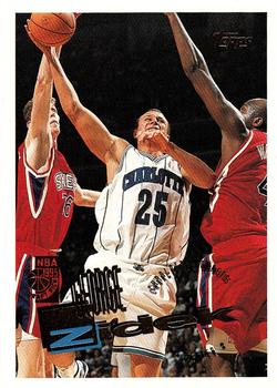 #192 George Zidek - Charlotte Hornets - 1995-96 Topps Basketball