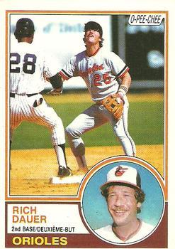 #192 Rich Dauer - Baltimore Orioles - 1983 O-Pee-Chee Baseball