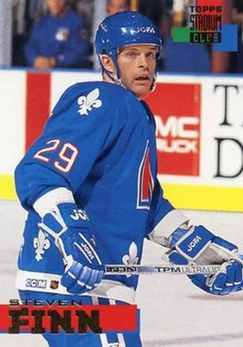 #192 Steven Finn - Quebec Nordiques - 1994-95 Stadium Club Hockey