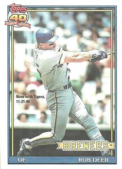 #192 Rob Deer - Milwaukee Brewers - 1991 O-Pee-Chee Baseball