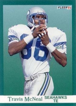 #192 Travis McNeal - Seattle Seahawks - 1991 Fleer Football