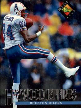 193 Haywood Jeffires - Houston Oilers - 1994 Pro Line Live Football –  Isolated Cards