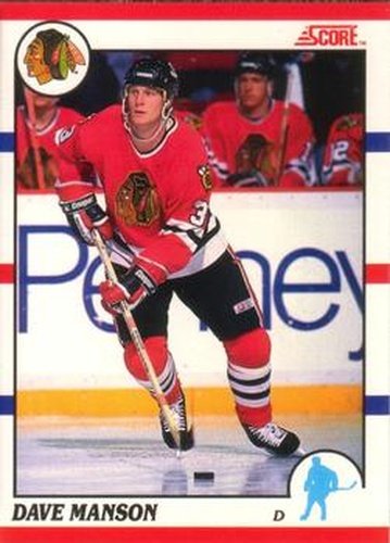 #193 Dave Manson - Chicago Blackhawks - 1990-91 Score Canadian Hockey