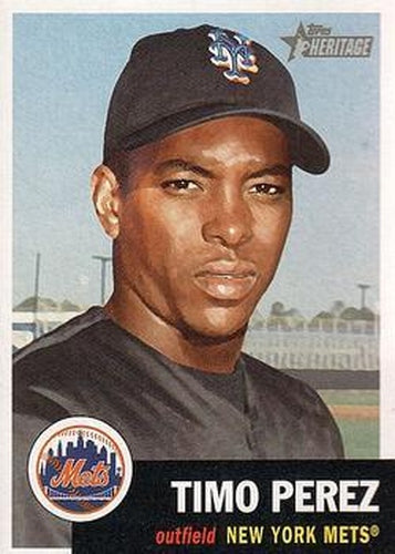 #193 Timo Perez - New York Mets - 2002 Topps Heritage Baseball