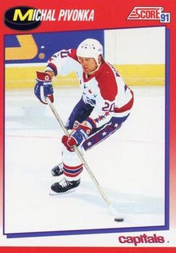 #193 Michal Pivonka - Washington Capitals - 1991-92 Score Canadian Bilingual Hockey