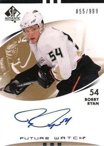 #193 Bobby Ryan - Anaheim Ducks - 2007-08 SP Authentic Hockey