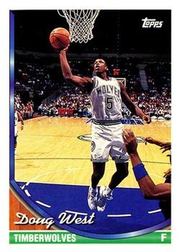 #193 Doug West - Minnesota Timberwolves - 1993-94 Topps Basketball
