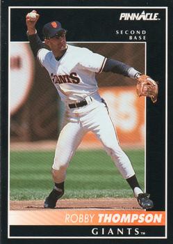 #143 Robby Thompson - San Francisco Giants - 1992 Pinnacle Baseball