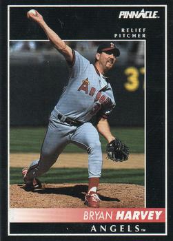#145 Bryan Harvey - California Angels - 1992 Pinnacle Baseball