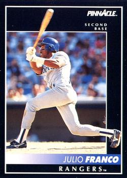 #150 Julio Franco - Texas Rangers - 1992 Pinnacle Baseball
