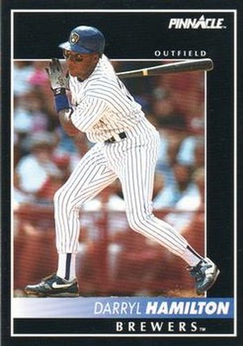 #151 Darryl Hamilton - Milwaukee Brewers - 1992 Pinnacle Baseball