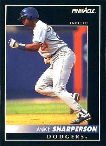 #167 Mike Sharperson - Los Angeles Dodgers - 1992 Pinnacle Baseball