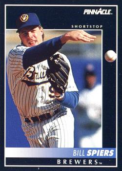 #177 Bill Spiers - Milwaukee Brewers - 1992 Pinnacle Baseball