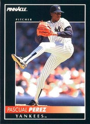 #182 Pascual Perez - New York Yankees - 1992 Pinnacle Baseball