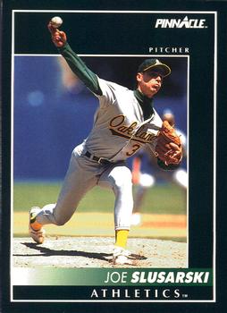 #187 Joe Slusarski - Oakland Athletics - 1992 Pinnacle Baseball