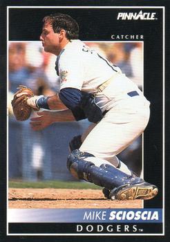#210 Mike Scioscia - Los Angeles Dodgers - 1992 Pinnacle Baseball