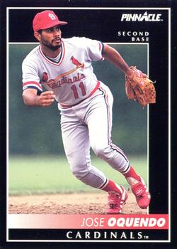 #239 Jose Oquendo - St. Louis Cardinals - 1992 Pinnacle Baseball