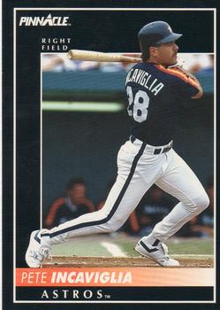 #325 Pete Incaviglia - Houston Astros - 1992 Pinnacle Baseball