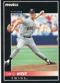 #333 David West - Minnesota Twins - 1992 Pinnacle Baseball