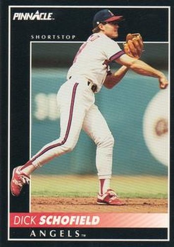 #338 Dick Schofield - California Angels - 1992 Pinnacle Baseball