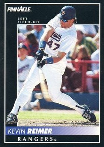 #340 Kevin Reimer - Texas Rangers - 1992 Pinnacle Baseball