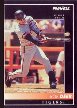 #348 Rob Deer - Detroit Tigers - 1992 Pinnacle Baseball