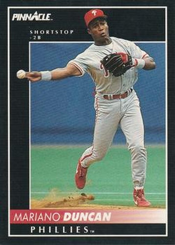 #377 Mariano Duncan - Philadelphia Phillies - 1992 Pinnacle Baseball