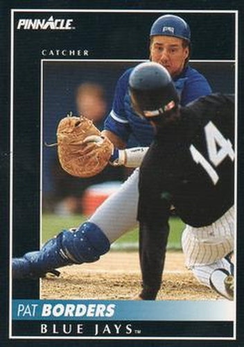 #421 Pat Borders - Toronto Blue Jays - 1992 Pinnacle Baseball