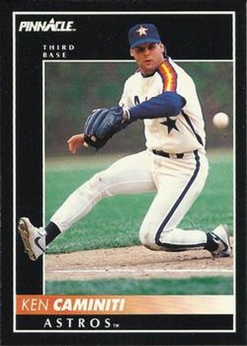 #43 Ken Caminiti - Houston Astros - 1992 Pinnacle Baseball