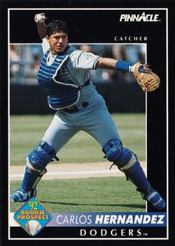 #456 Carlos Hernandez - Los Angeles Dodgers - 1992 Pinnacle Baseball