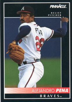 #528 Alejandro Pena - Atlanta Braves - 1992 Pinnacle Baseball