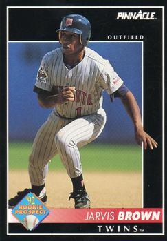 #544 Jarvis Brown - Minnesota Twins - 1992 Pinnacle Baseball