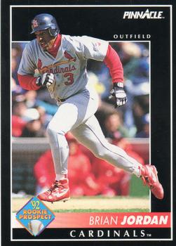 #555 Brian Jordan - St. Louis Cardinals - 1992 Pinnacle Baseball