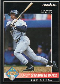 #564 Andy Stankiewicz - New York Yankees - 1992 Pinnacle Baseball