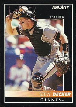 #63 Steve Decker - San Francisco Giants - 1992 Pinnacle Baseball